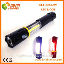 Venda quente Magnética estendendo 3W 250LM COB LED FLASHLIGHT 4XAAA Tipo de Bateria Tocha